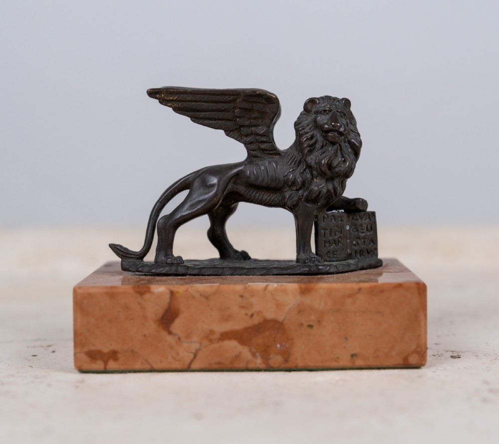 Grand Tour Bronze Of Winged Lion Of St Mark.