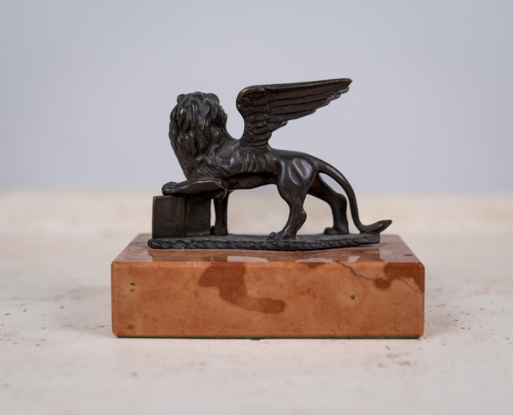 Grand Tour Bronze Of Winged Lion Of St Mark. View IV