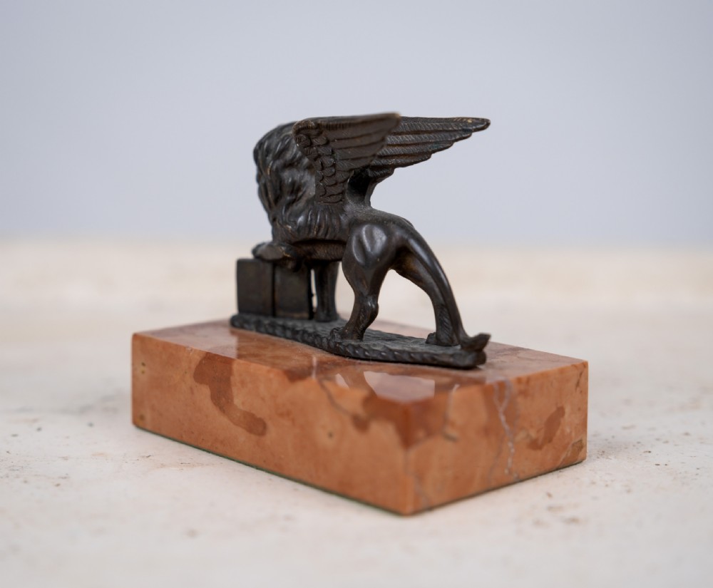 Grand Tour Bronze Of Winged Lion Of St Mark. View VI