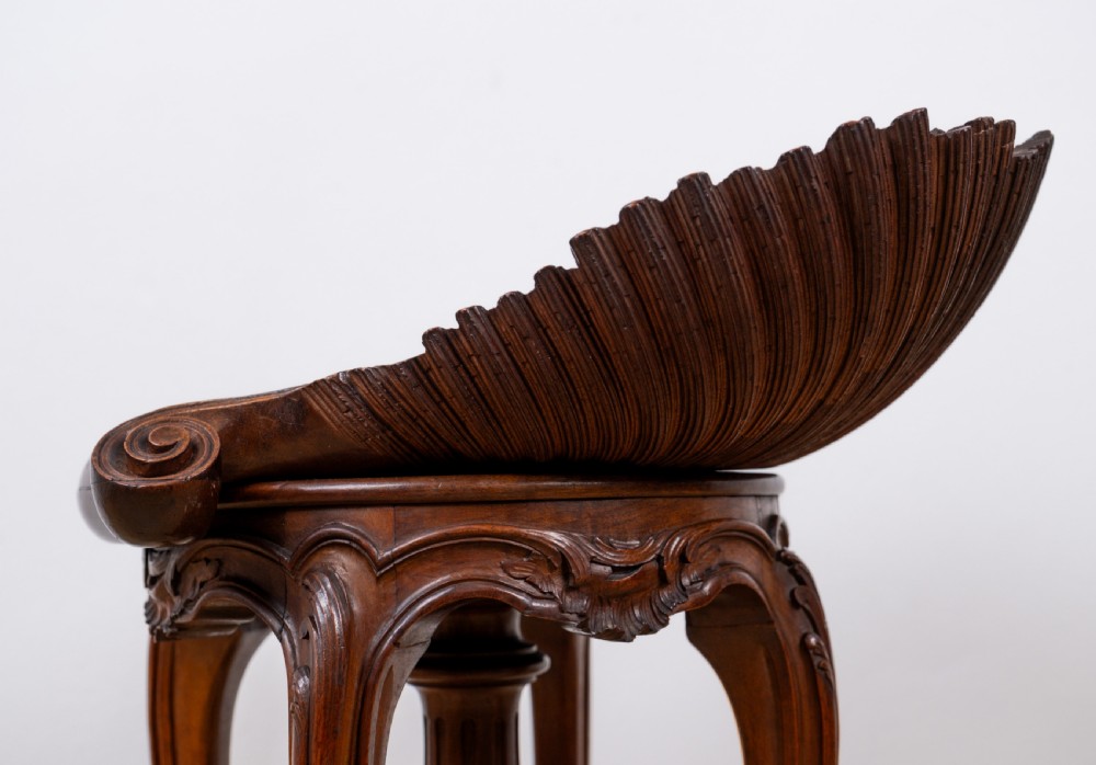 Late 19th Century Venetian Walnut Grotto Stool View V
