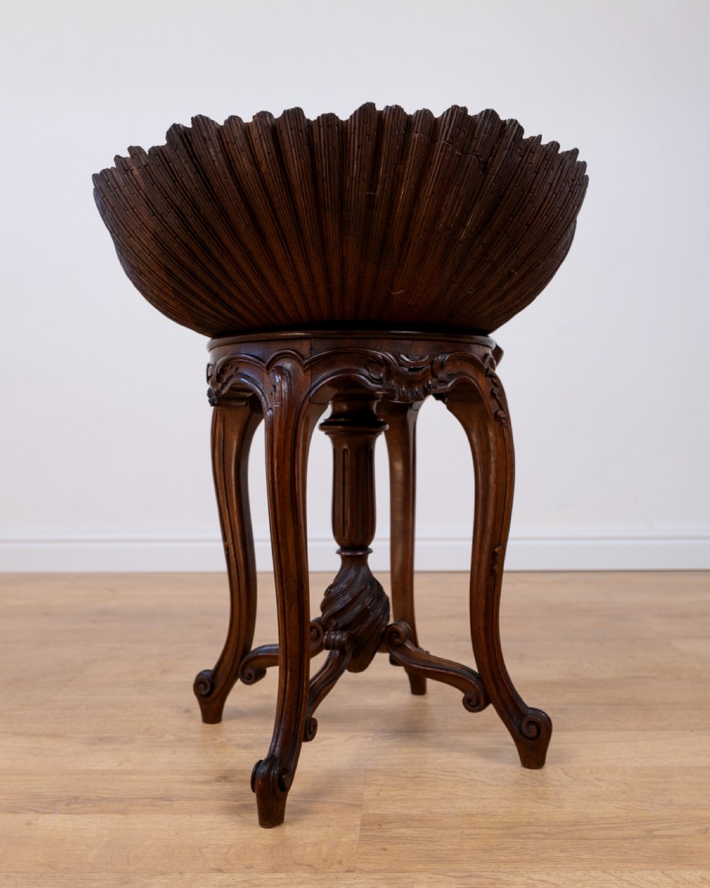 Late 19th Century Venetian Walnut Grotto Stool View XII