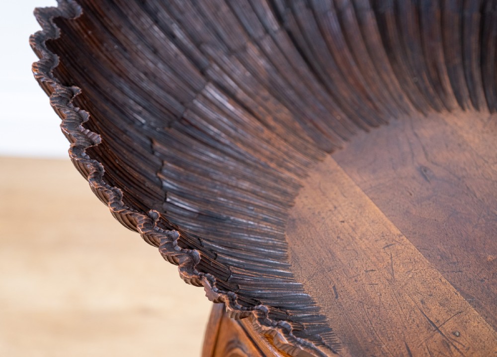 Late 19th Century Venetian Walnut Grotto Stool View XVI