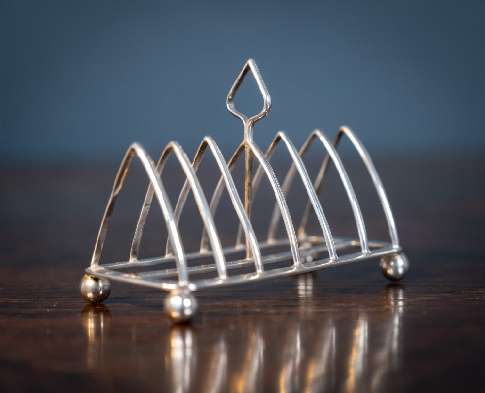 Sterling Silver Triangle Toast Rack by George Jackson & David Fullerton, 1899