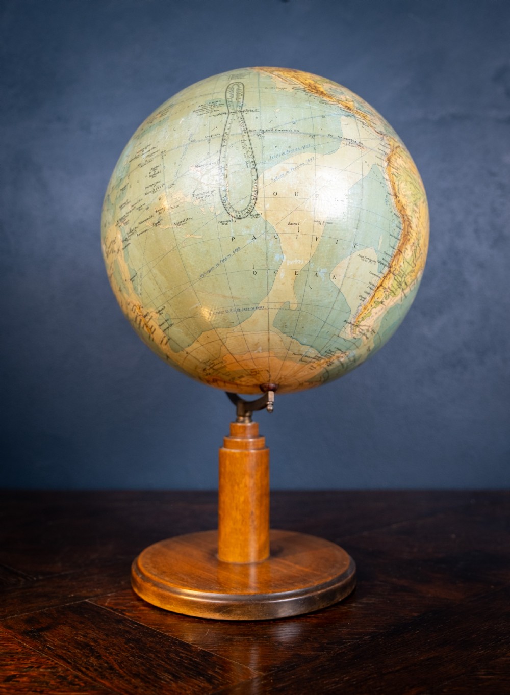 Art Deco Philips 12 Inch Terrestrial Globe, c.1930s View X