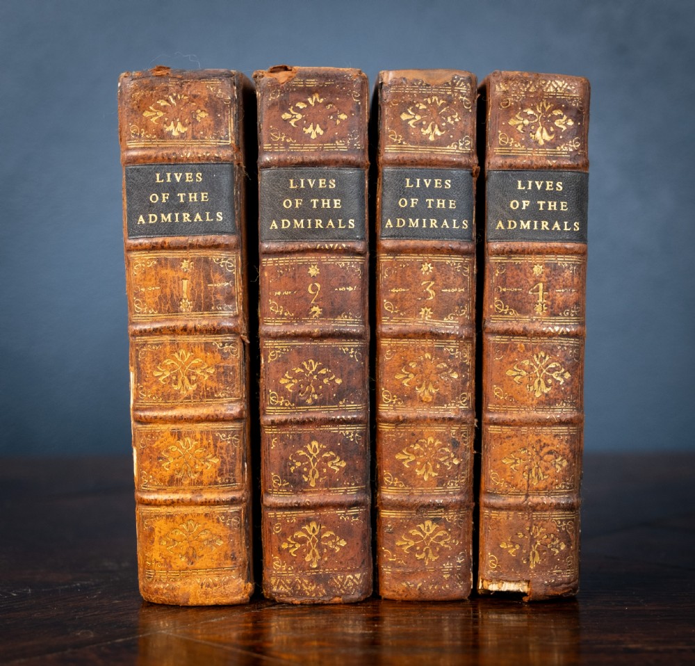 1750 Lives Of The Admirals By John Campbell. Four Volume Set.