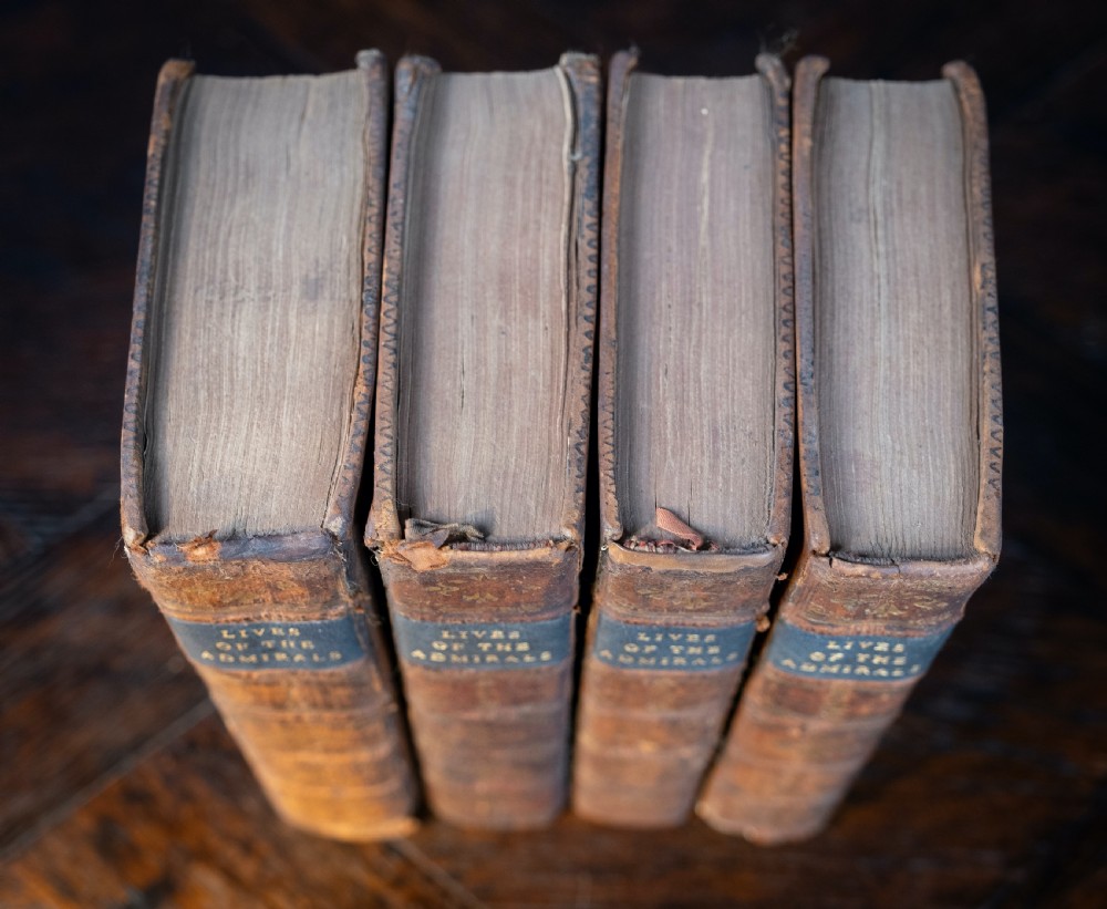 1750 Lives Of The Admirals By John Campbell. Four Volume Set. View VI