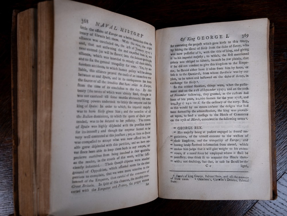 1750 Lives Of The Admirals By John Campbell. Four Volume Set. View XIII