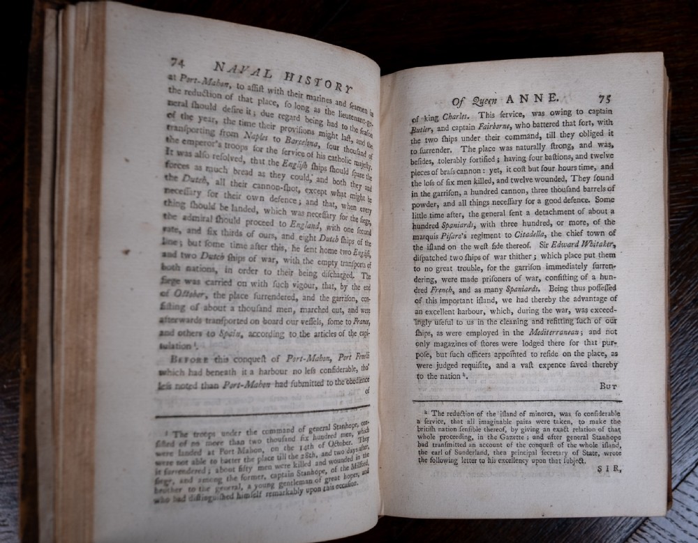 1750 Lives Of The Admirals By John Campbell. Four Volume Set. View XIV