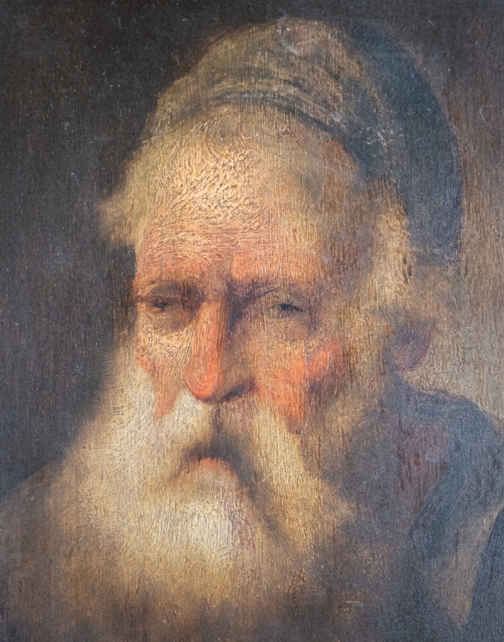 Follower of Christian Wilhelm Ernst Dietrich - A Bearded Sage. Oil On Panel. View III