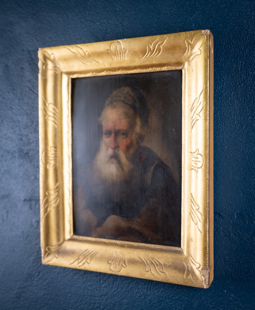 Follower of Christian Wilhelm Ernst Dietrich - A Bearded Sage. Oil On Panel. View V