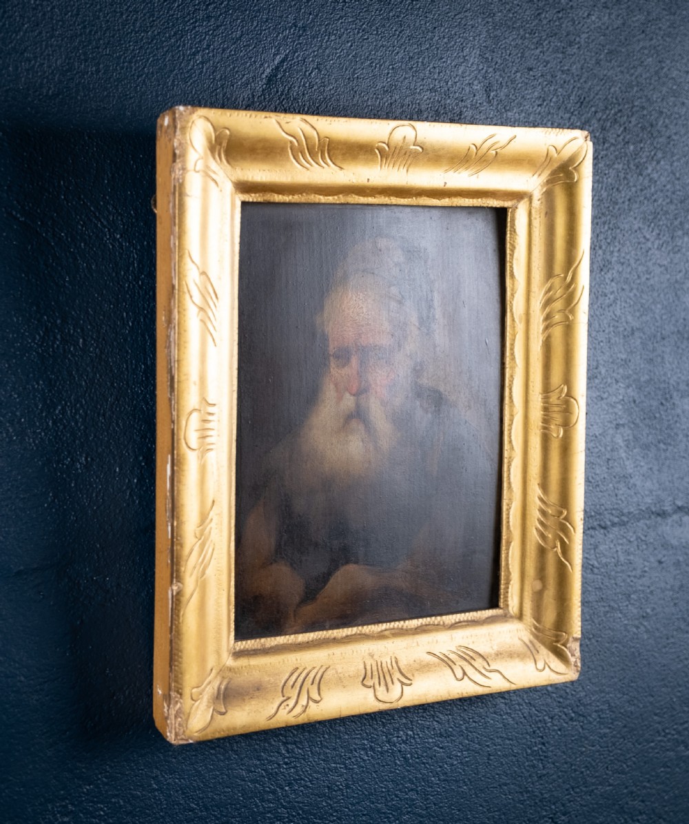 Follower of Christian Wilhelm Ernst Dietrich - A Bearded Sage. Oil On Panel. View VI