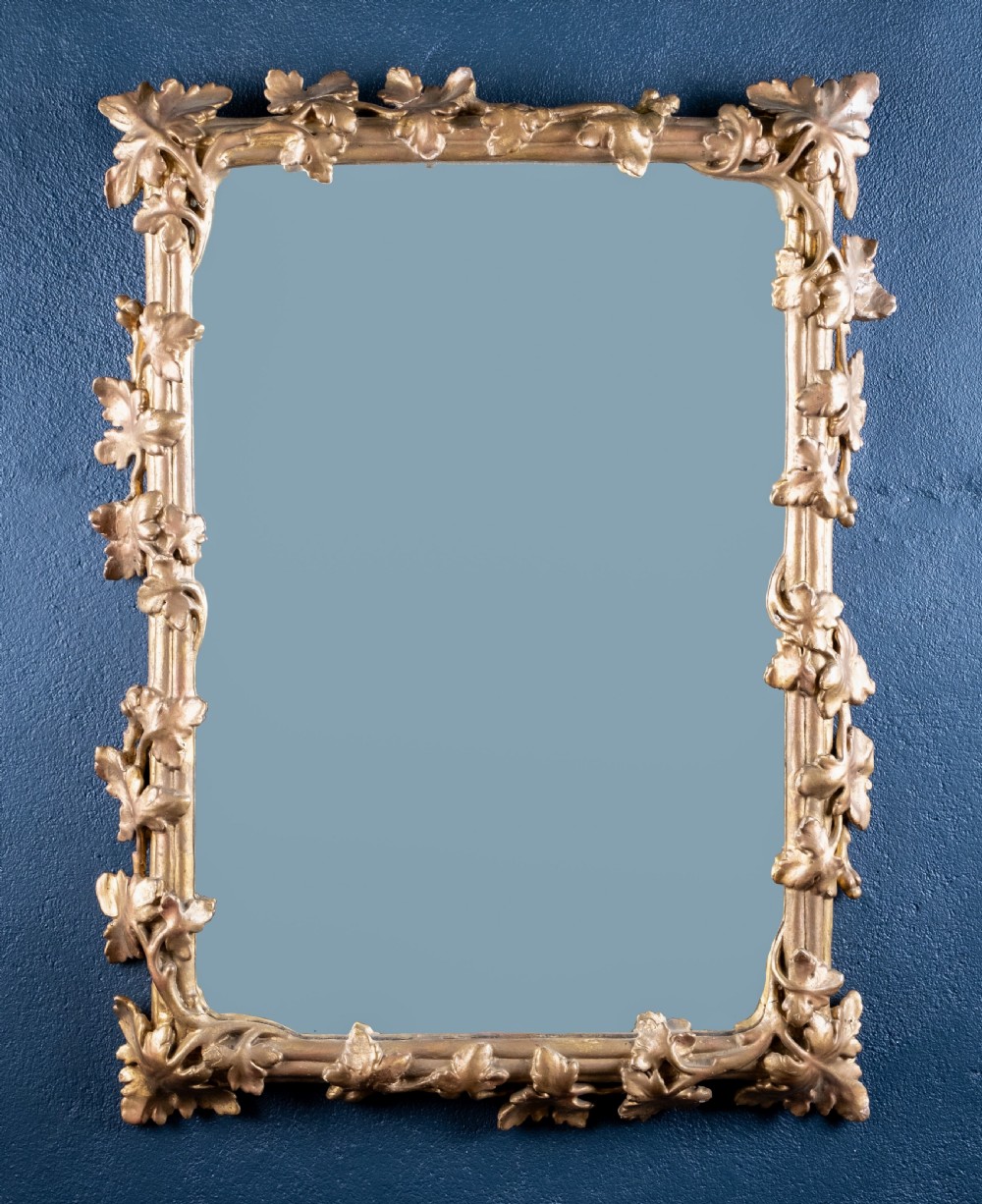 19th Century Giltwood Leaf & Vine Wall Mirror