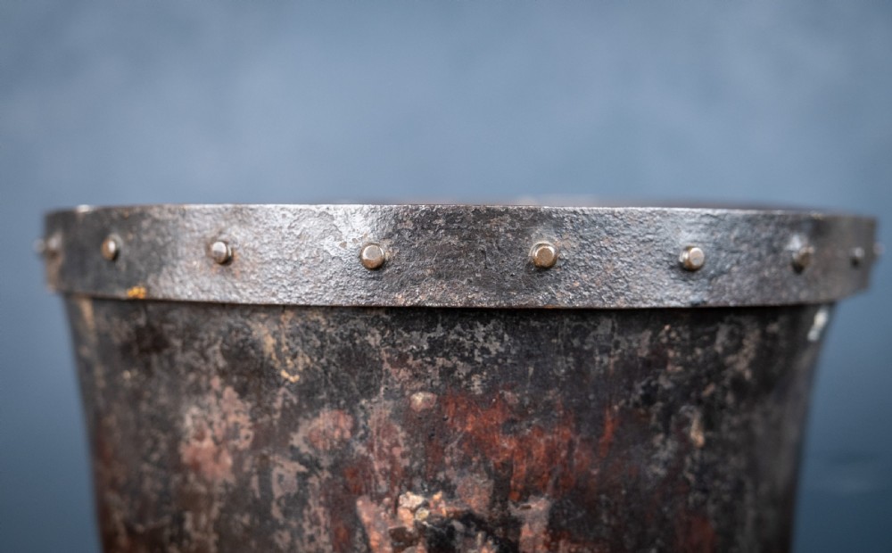 Late 18th Century Leather & Iron Riveted Fire Bucket View II
