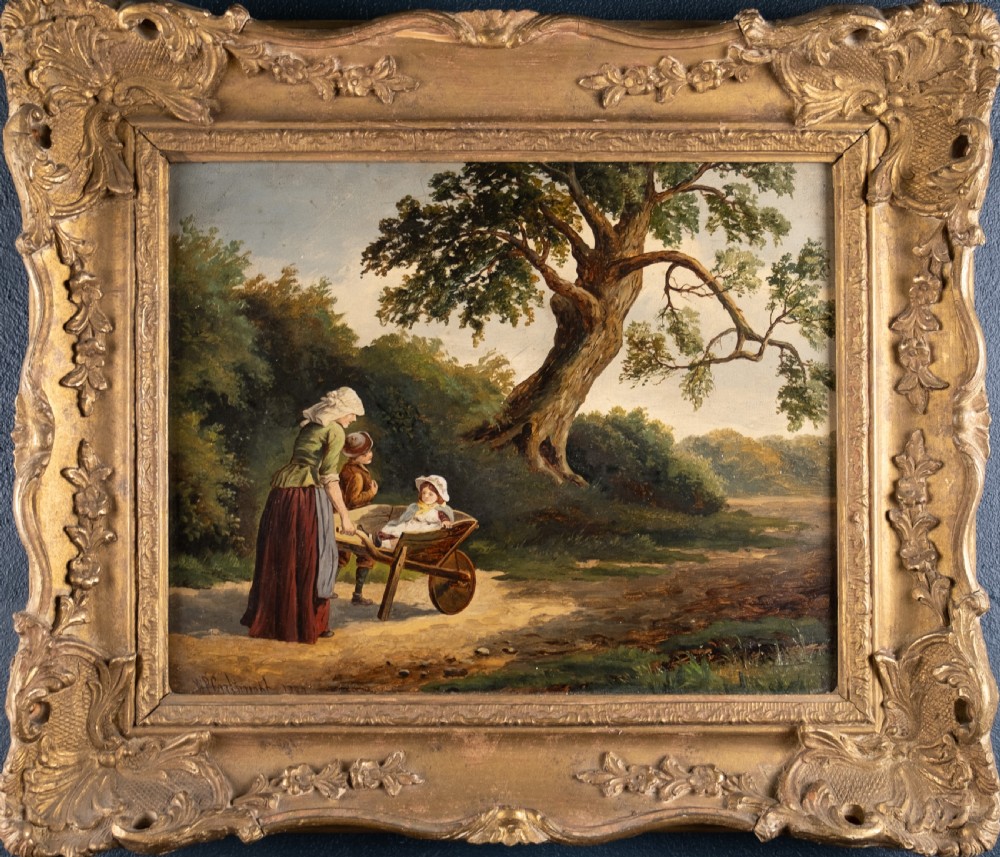 William P. Cartwright (British, 1855-1915) - 'A Pleasant Journey'. Signed & Dated. Oil on Canvas.