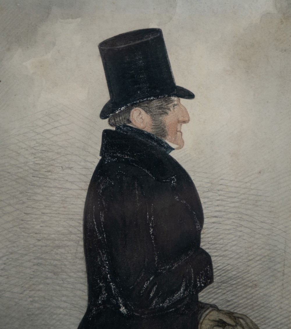 Fine Portrait Of A Victorian Gentleman - Watercolour & Pencil. Signed. View V