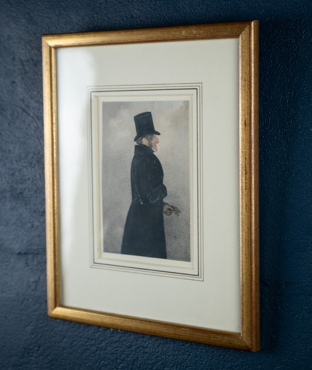 Fine Portrait Of A Victorian Gentleman - Watercolour & Pencil. Signed. View VIII