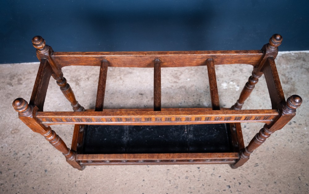 Large Country House Oak Umbrella/Stick Stand, c.1900 View VII