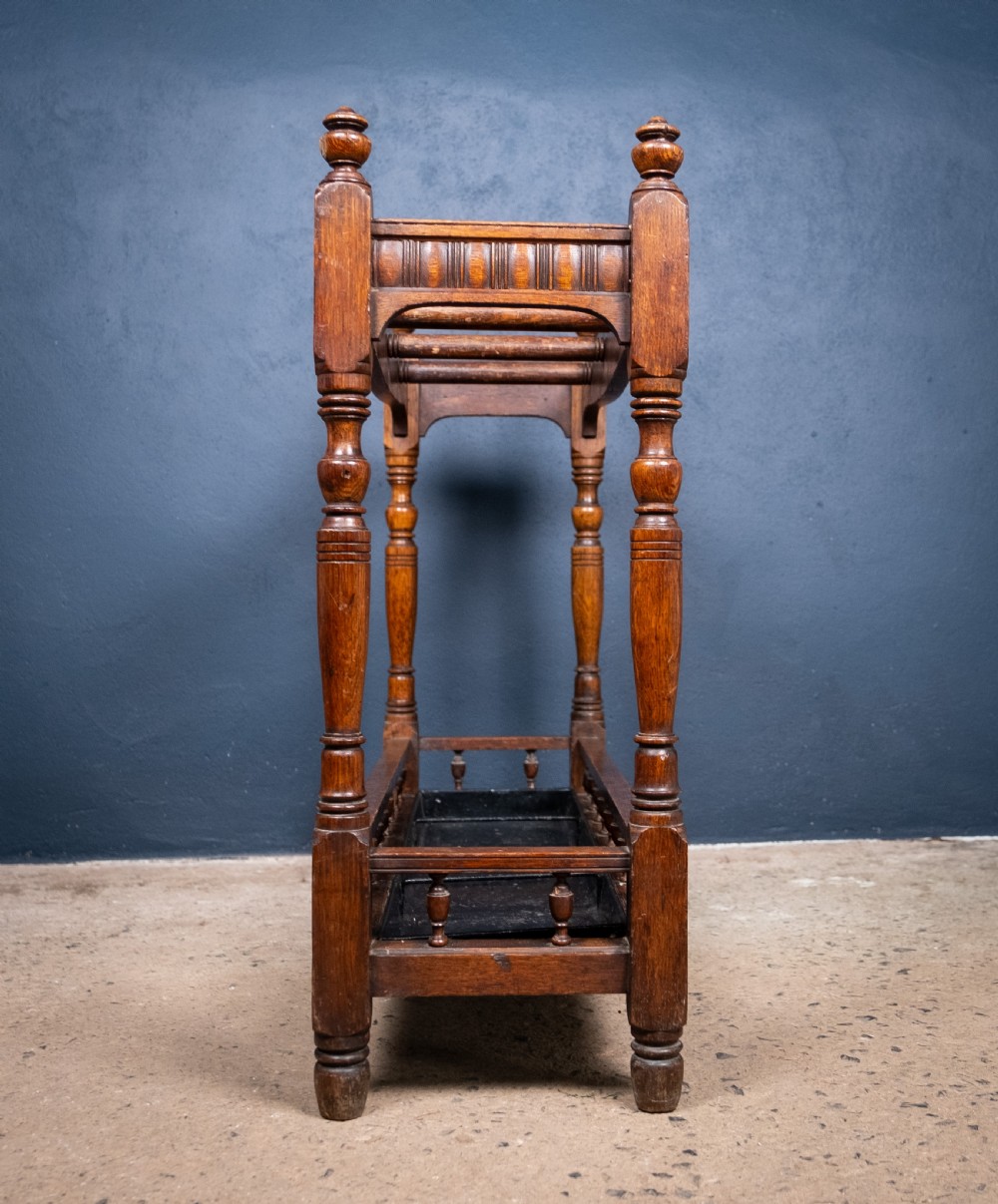 Large Country House Oak Umbrella/Stick Stand, c.1900 View XI