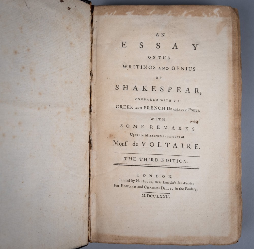1772 Essay On The Writings And Genius Of Shakespeare by Elizabeth Montagu. Book / Volume. View VII
