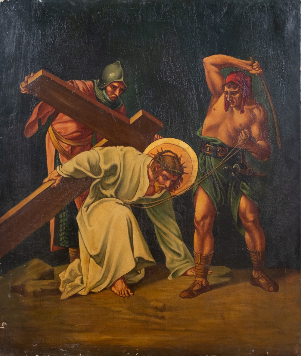 Circle Of Martin Feuerstein (1856-1931) - Stations Of The Cross, c.1920. Oils On Canvas. View II