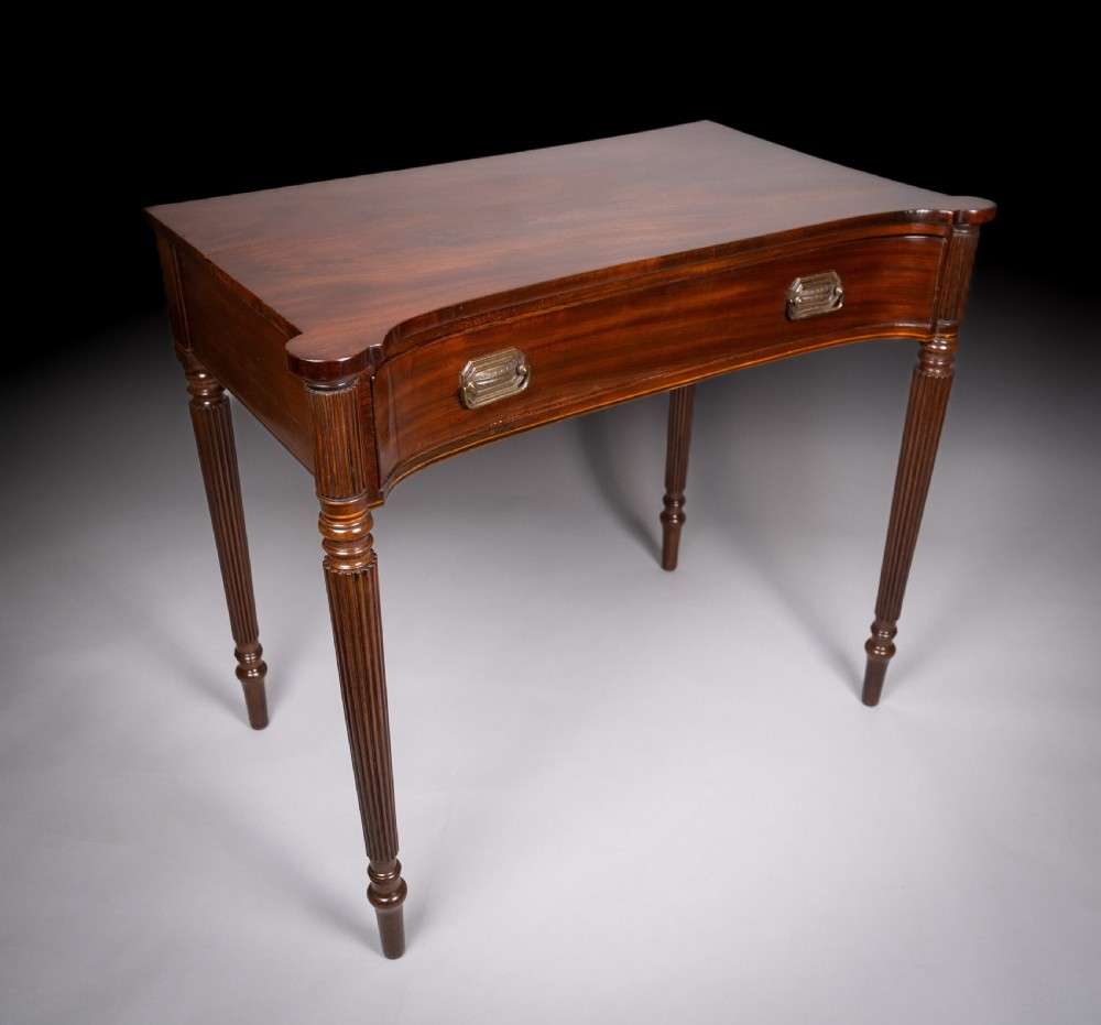 19th Century Mahogany Inverted Bow Front Side Table