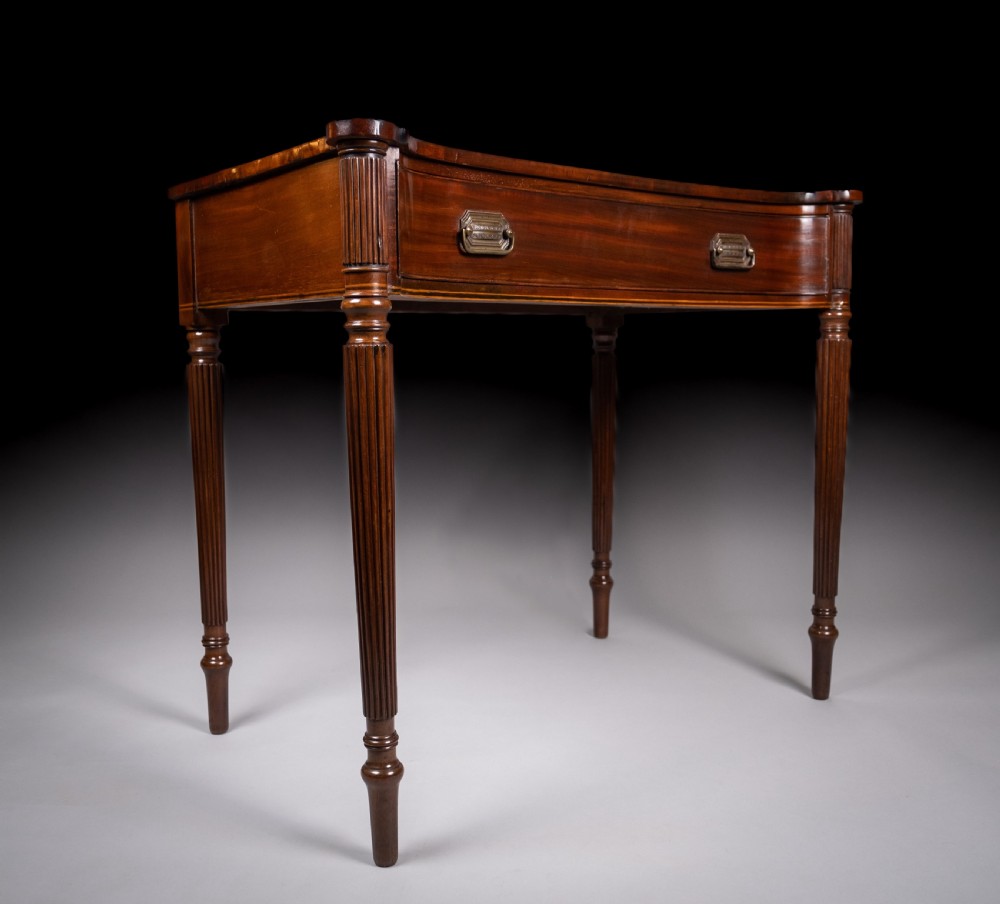 19th Century Mahogany Inverted Bow Front Side Table View II