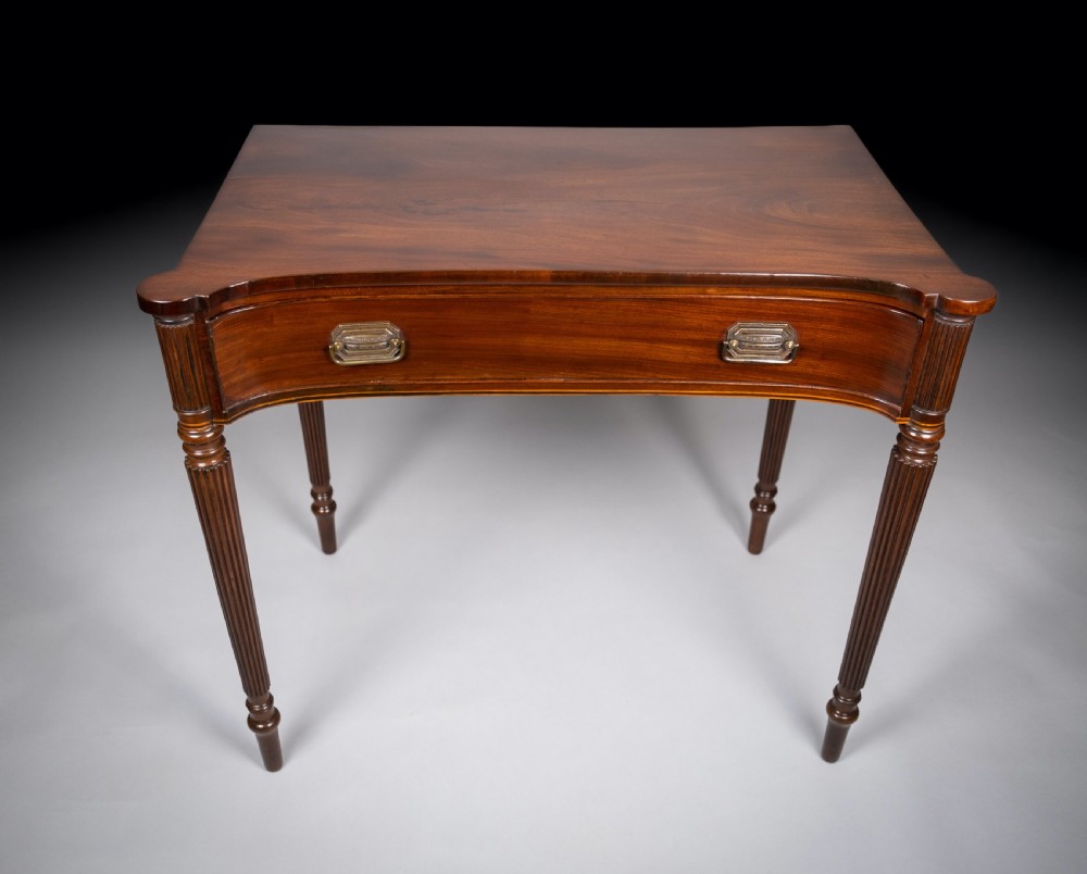 19th Century Mahogany Inverted Bow Front Side Table View III