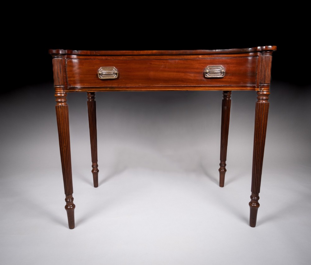 19th Century Mahogany Inverted Bow Front Side Table View IV