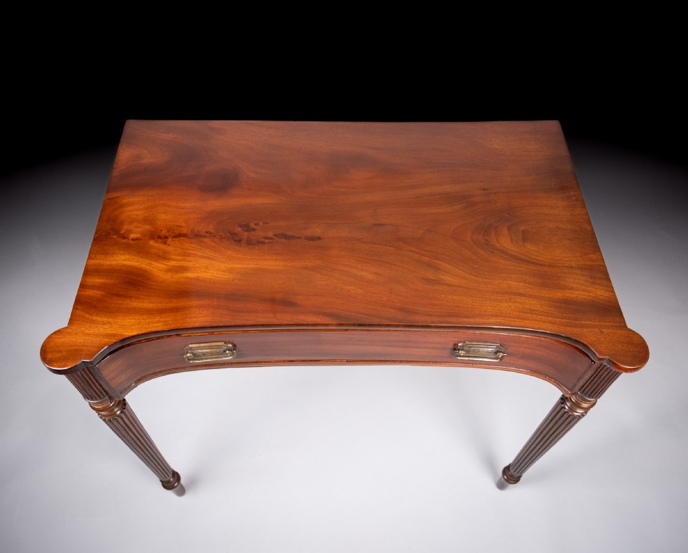 19th Century Mahogany Inverted Bow Front Side Table View VI