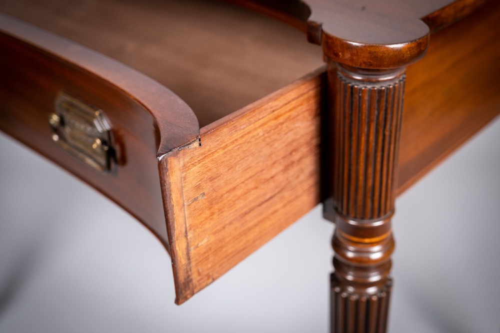 19th Century Mahogany Inverted Bow Front Side Table View IX