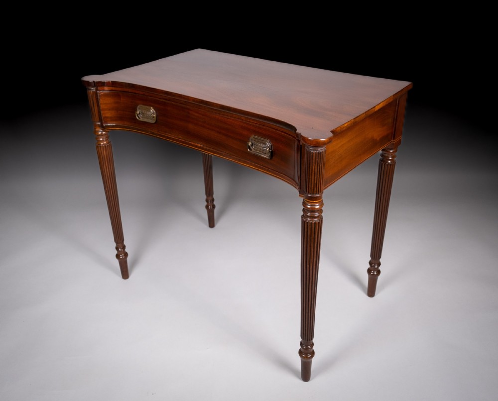 19th Century Mahogany Inverted Bow Front Side Table View X
