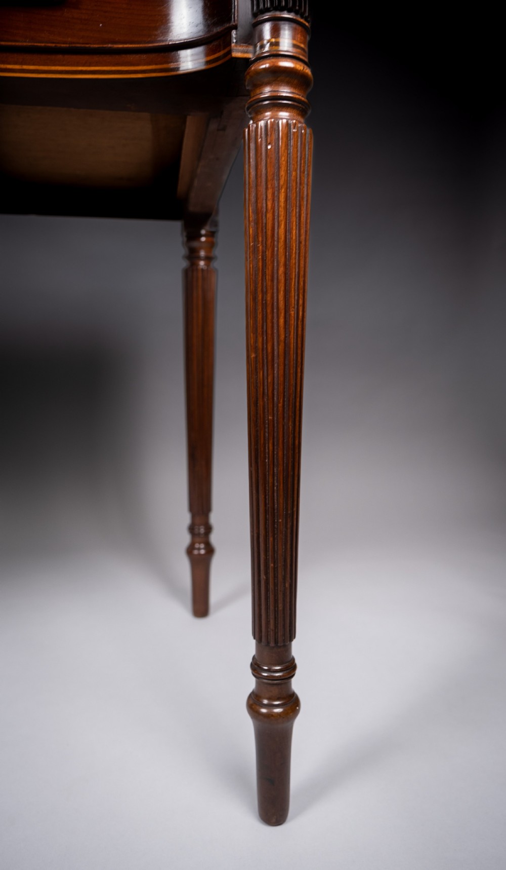 19th Century Mahogany Inverted Bow Front Side Table View XI
