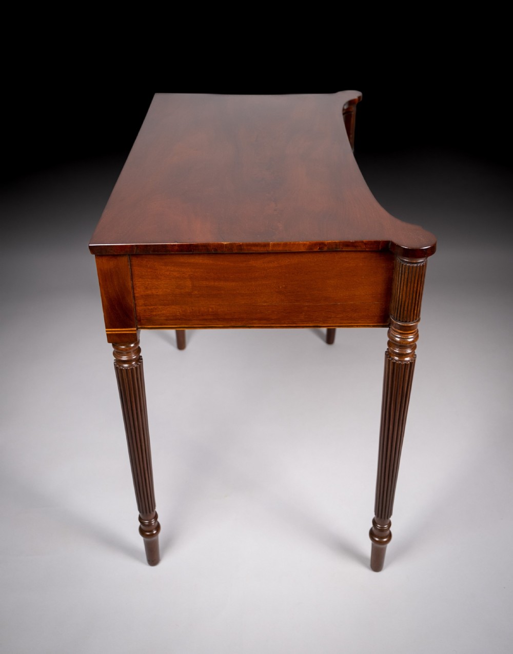 19th Century Mahogany Inverted Bow Front Side Table View XII