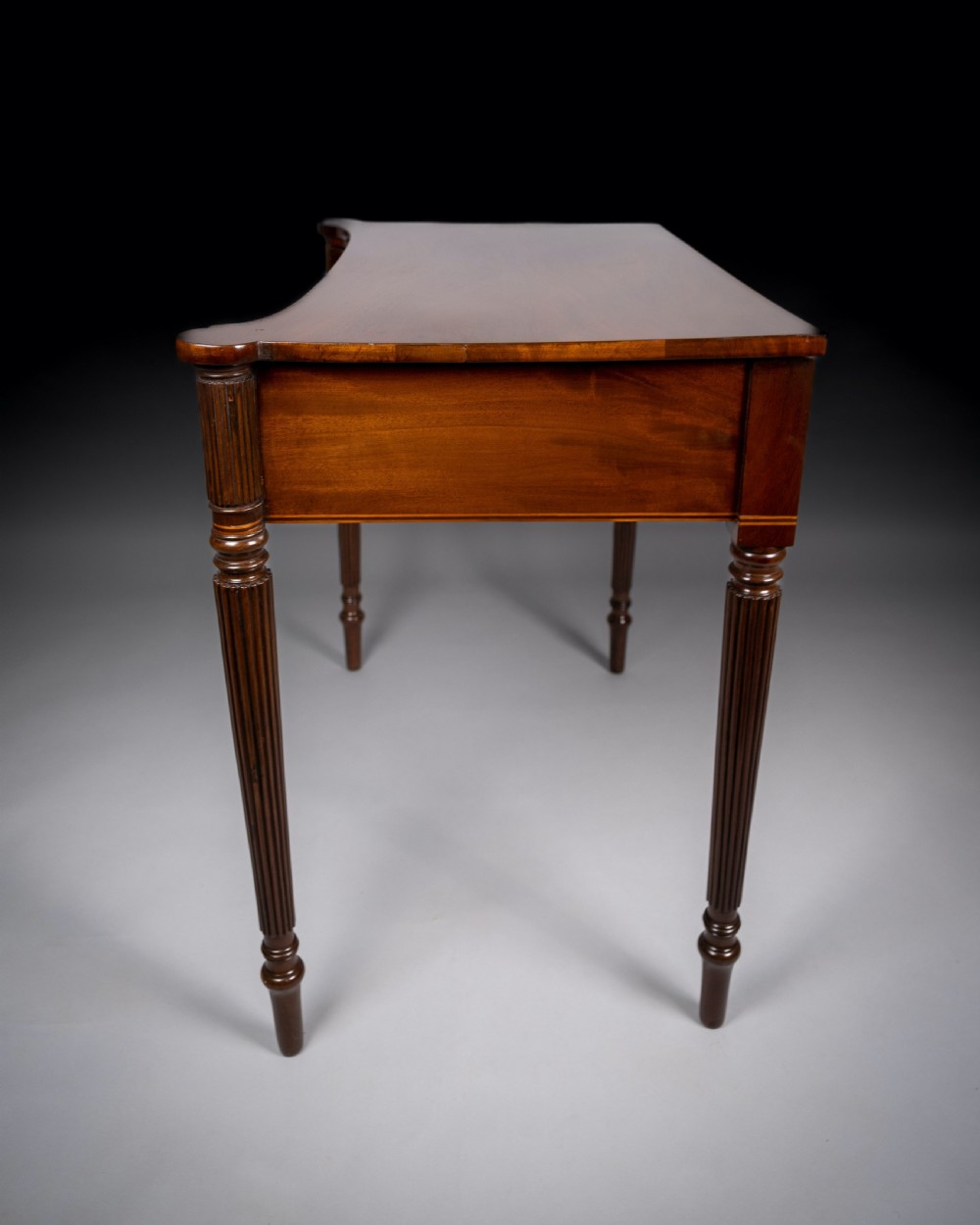 19th Century Mahogany Inverted Bow Front Side Table View XIII