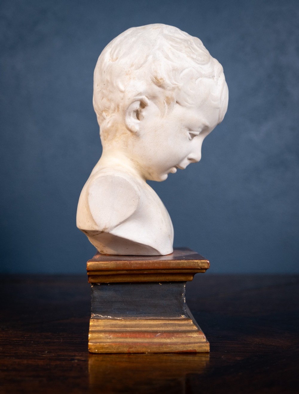 Plaster Bust Of Infant On Giltwood Plinth View VI