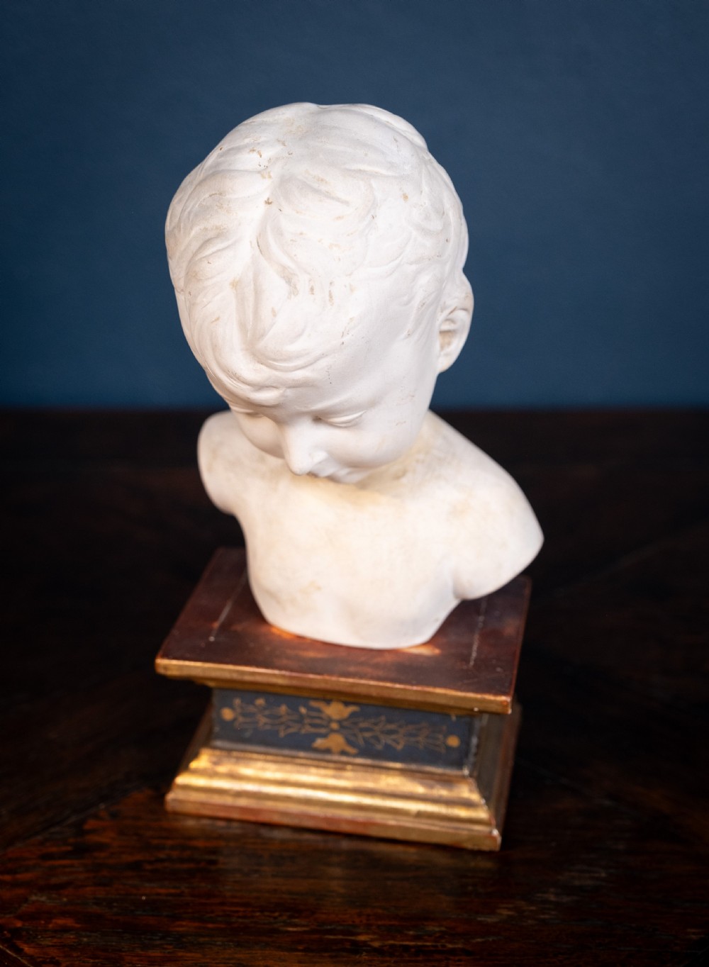 Plaster Bust Of Infant On Giltwood Plinth View XI