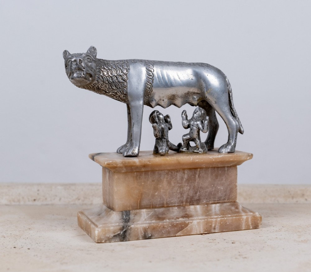 Grand Tour Silvered Model Of The Capitoline Wolf