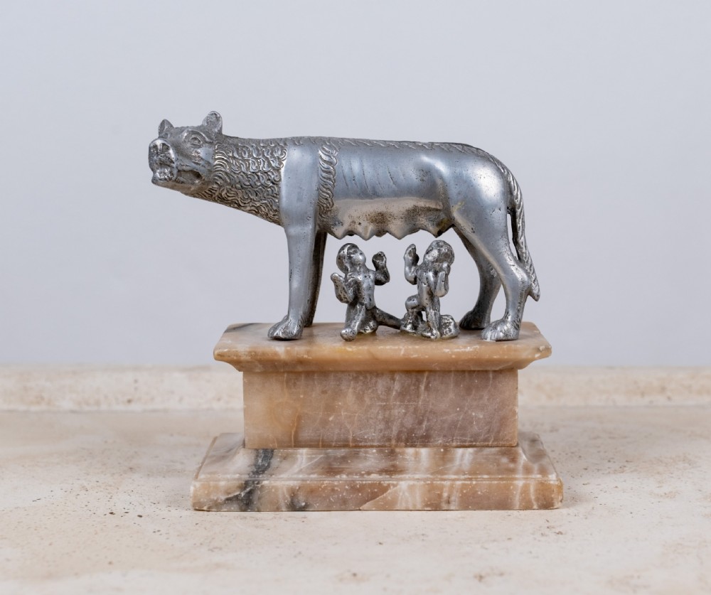 Grand Tour Silvered Model Of The Capitoline Wolf View II