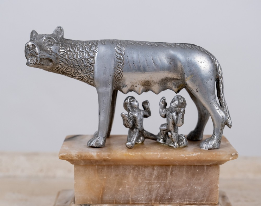 Grand Tour Silvered Model Of The Capitoline Wolf View III
