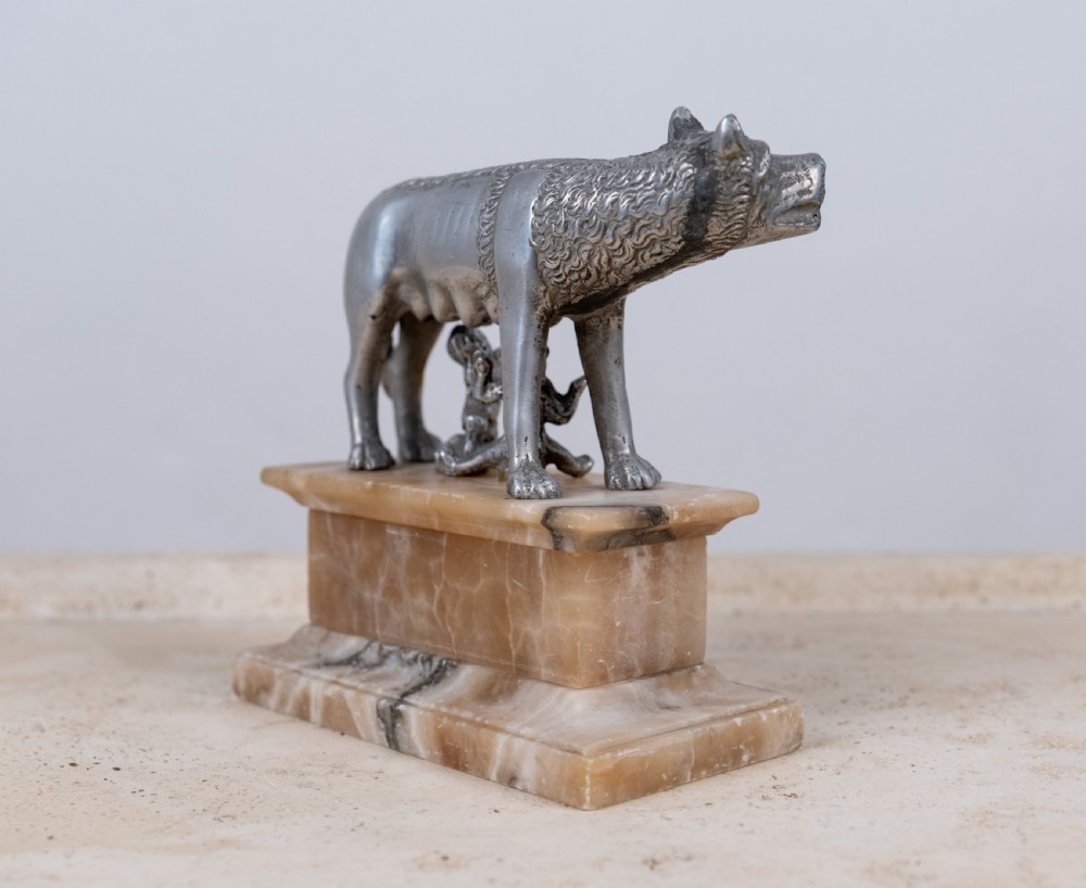 Grand Tour Silvered Model Of The Capitoline Wolf View V