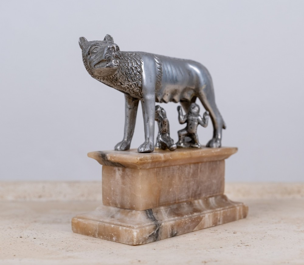 Grand Tour Silvered Model Of The Capitoline Wolf View IX