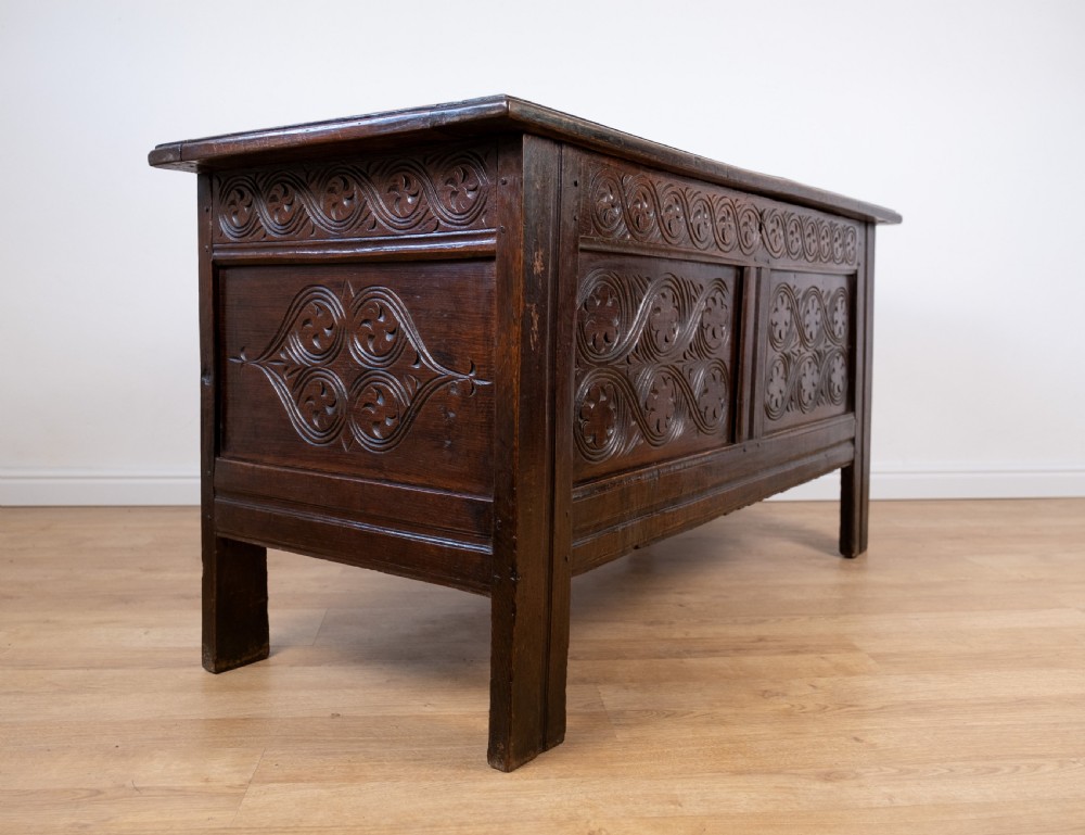 Large 17th Century Oak Coffer View II