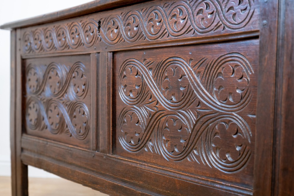 Large 17th Century Oak Coffer View V