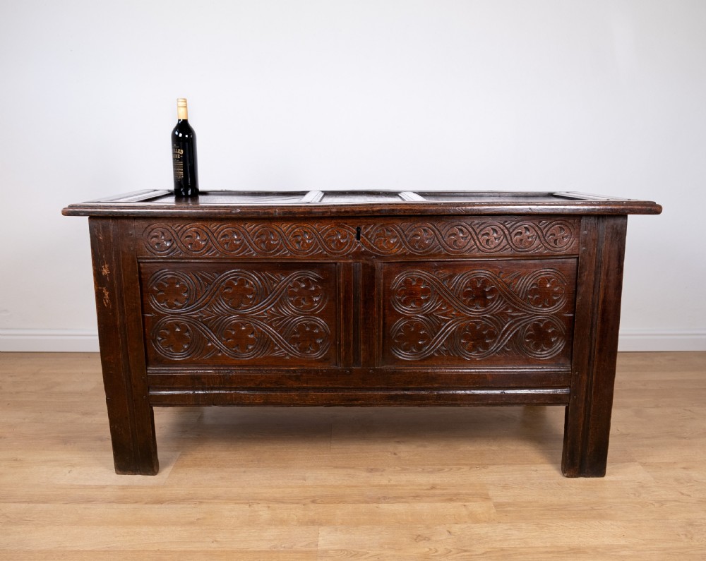 Large 17th Century Oak Coffer View XVI