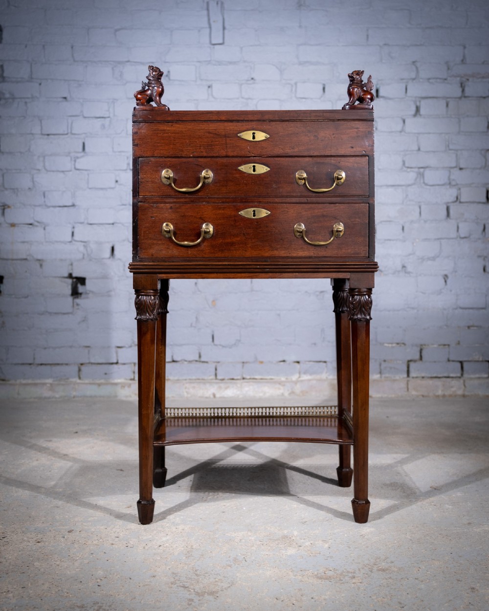 18th Century Mahogany Cabinet On Stand