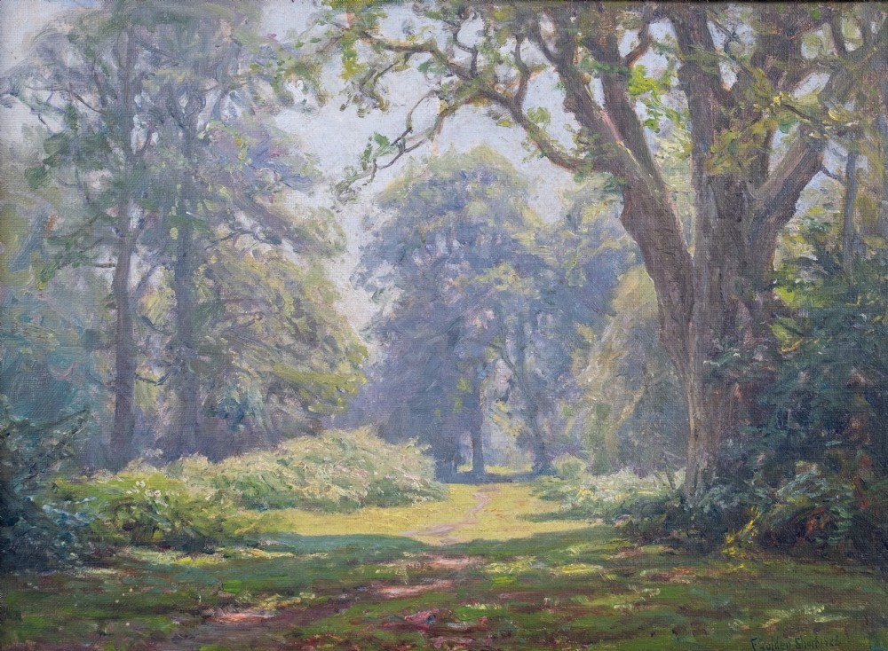 Frederick Golden Short (British, 1863-1936) - Woodland Scene. Oil On Canvas.