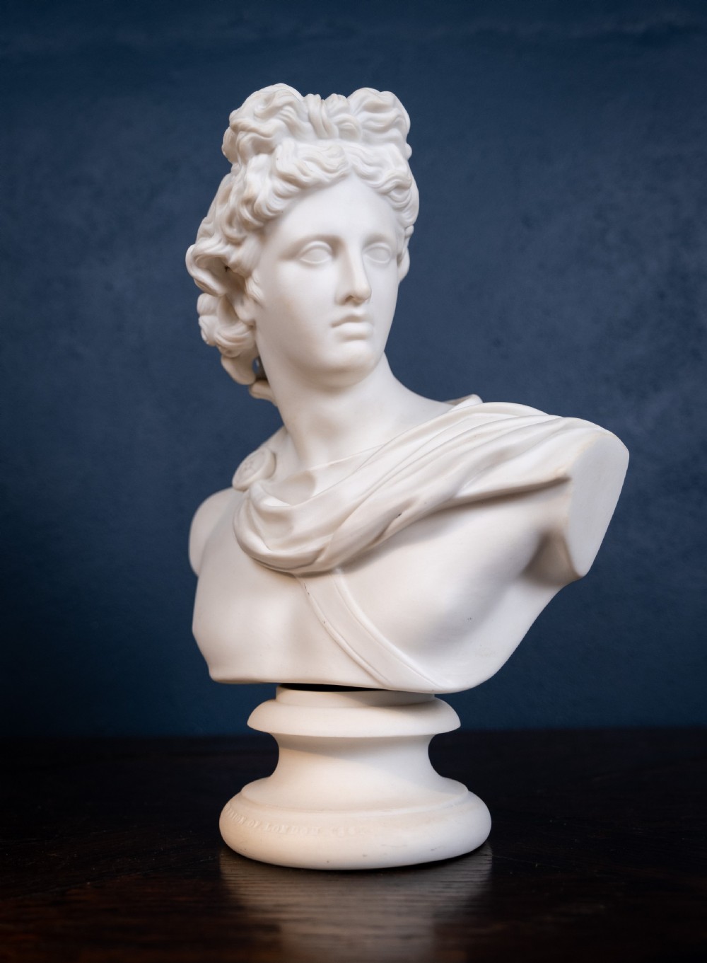 19th Century Art Union Of London Parian Bust of Apollo