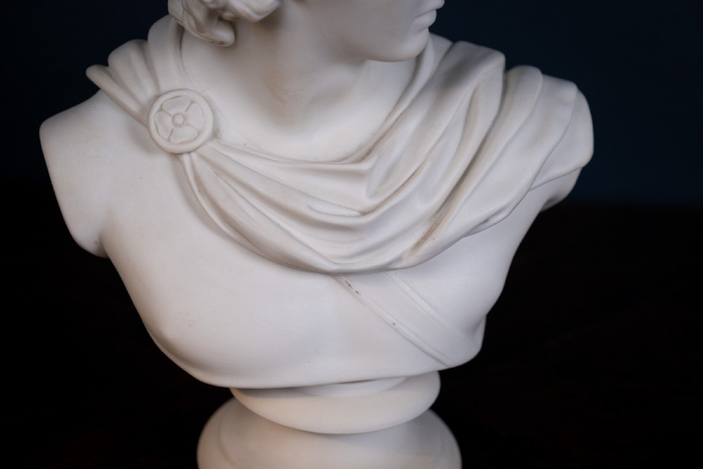 19th Century Art Union Of London Parian Bust of Apollo View X