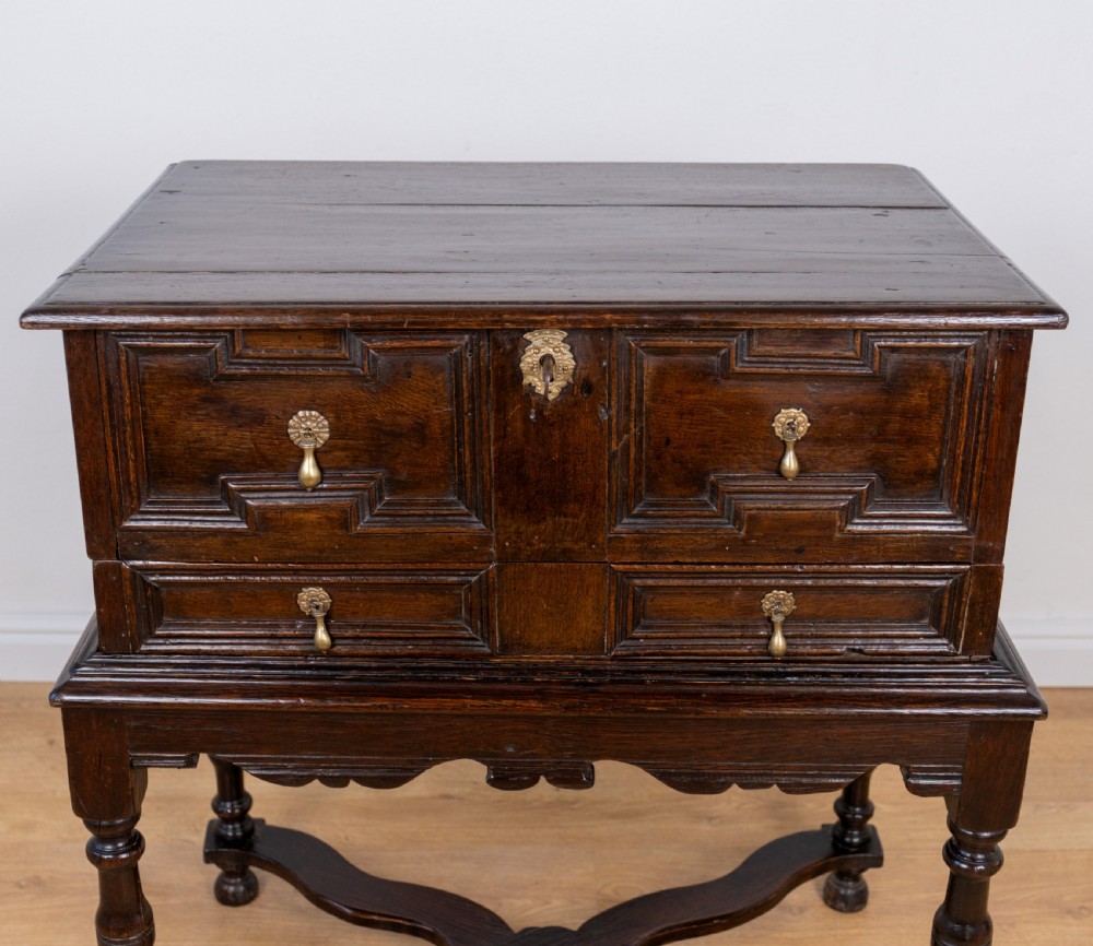 17th Century Oak Bible Box On Later Stand View VII