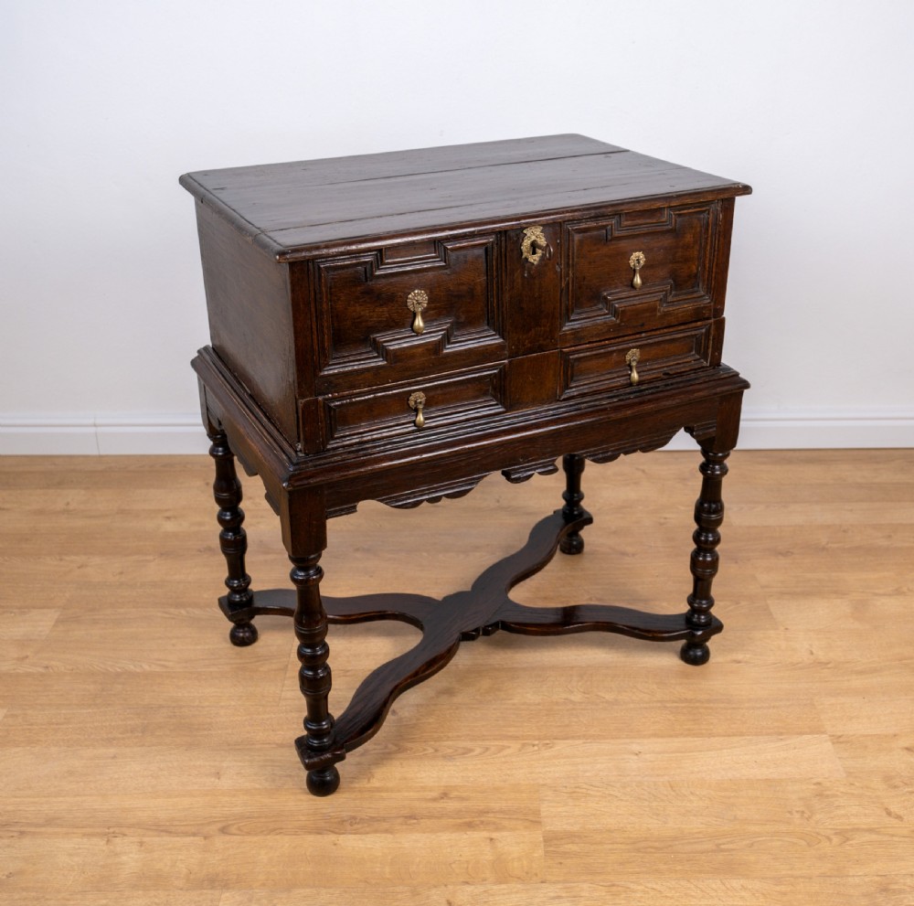 17th Century Oak Bible Box On Later Stand View XI